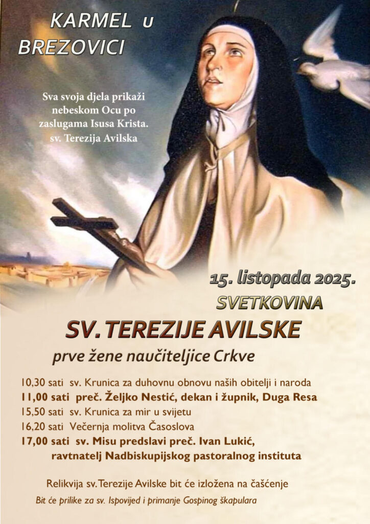 PROSLAVA SVETKOVINE SV. TEREZIJE AVILSKE